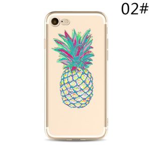 WISH,HXY3A_iPhone7plus,2 Ananas mode peinture Téléphone simple cas Mignon Téléphone personnalité Coque de protection Accessoires de