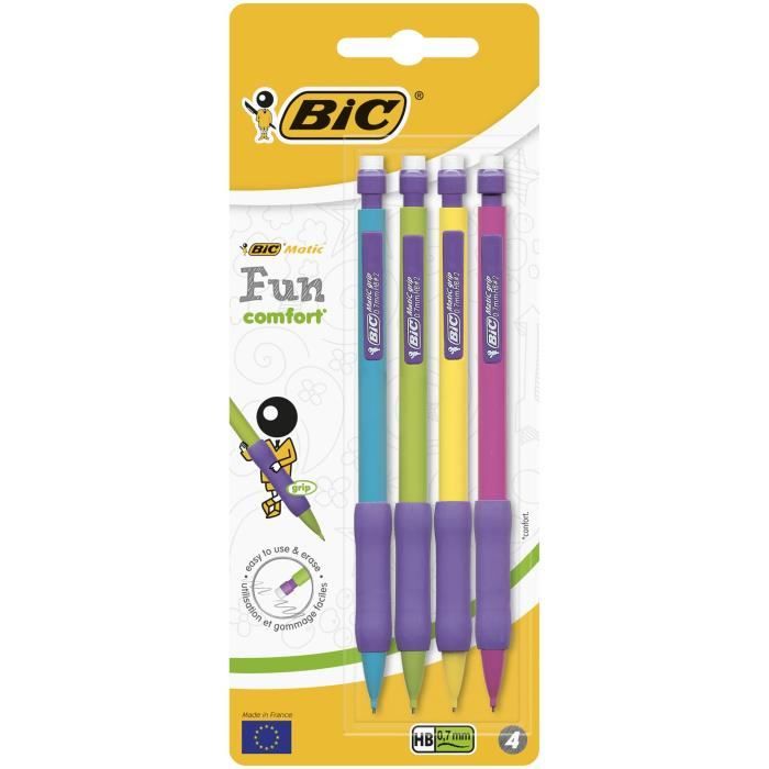 BIC® - Porte-mines BIC® Matic® Fun Confort - 0,7 HB x4