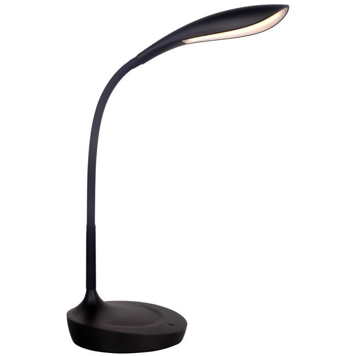 BRILLIANT Lampe de bureau Karina flexible avec port USB et variateur tactile - Noir