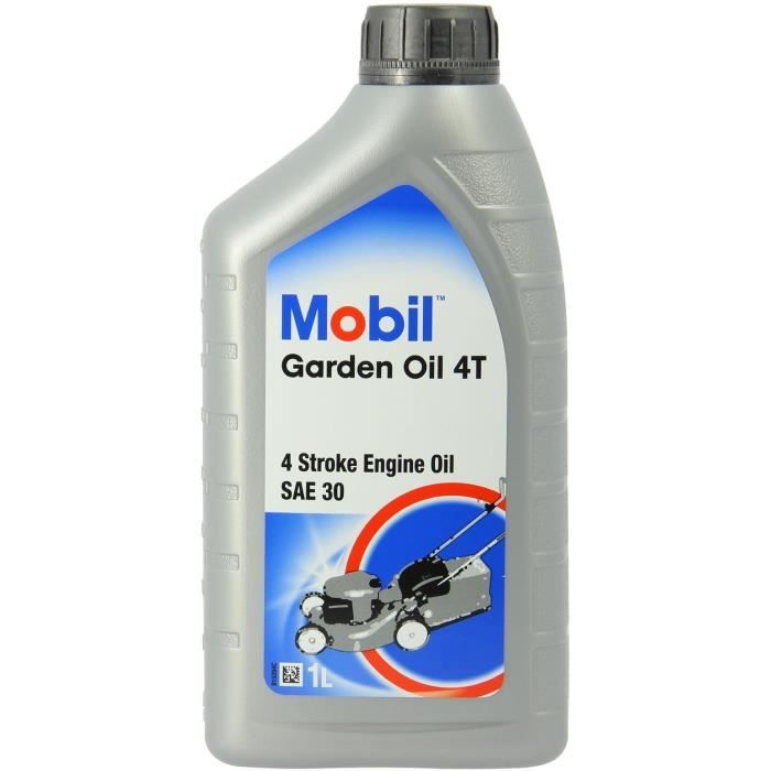 MOBIL Huile moteur essence Super MGarden SAE30 - Tondeuze à gazon 4T - 1L