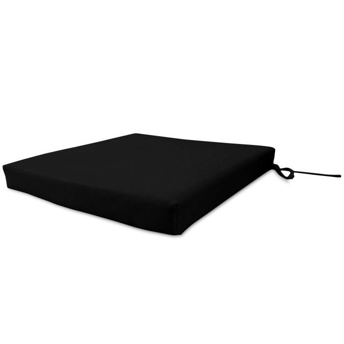 SOLEIL D'OCRE Dessus chaise 40x40x5 Outdoor - Noir