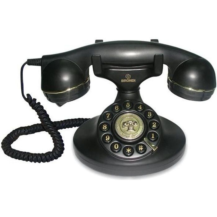 Vintage 10   noir   Achat / Vente TELEPHONE FIXE Telephone Vintage 10