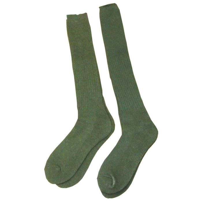 TERRITOIRE CHASSE Lot de 2 paires de chaussettes hautes - Kaki