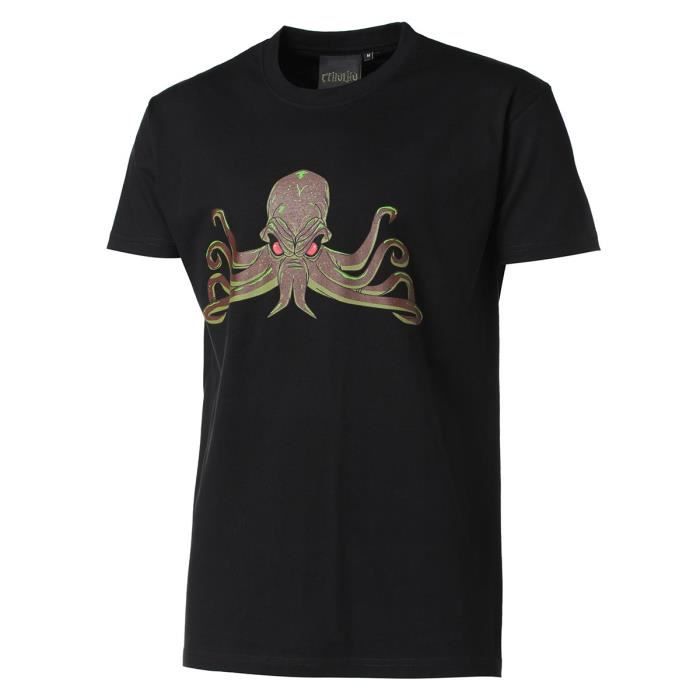 CTHULHU T-shirt Back Homme Noir