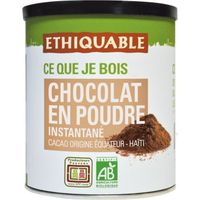 CACAO - CHOCOLAT ETHIQUABLE Chocolat en poudre instantané - 400g CACAO - CHOCOLAT ETHIQUABLE Chocolat en poudre instantané - 400g