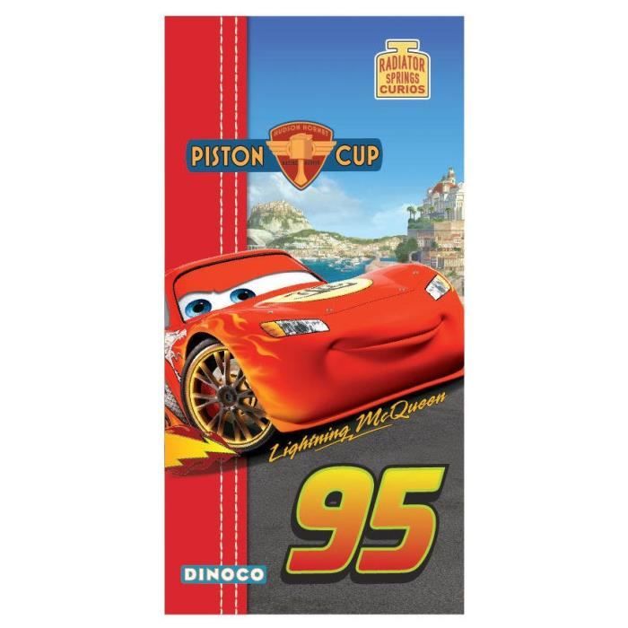 CARS Serviette de plage Microfibre 70x140cm - Rouge, Bleu et Gris