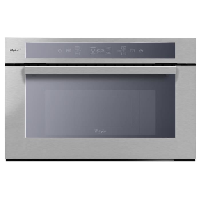 WHIRLPOOL AMW 761 IXL-Micro ondes combiné encastrable inox-31 L-1000 W-Grill 800 W-Chaleur pulsée 1200 W-Puissance absorbée 2300 W