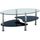 table basse en verre pieds chromé