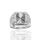 CHEVALIÈRE HOMME STRIÉE EN ARGENT 925/1000