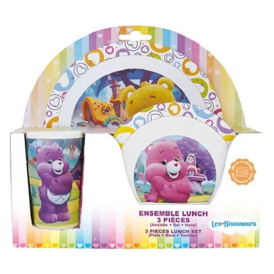Bisounours Ensemble lunch : Assiette - Verre - Bol