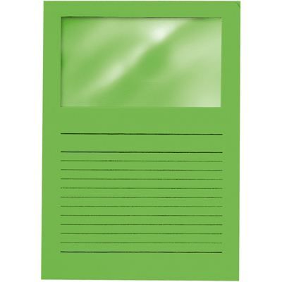 ELBA 100 pochettes coins avec fenêtre Elco - 22x31 - Kraft - Vert foncé