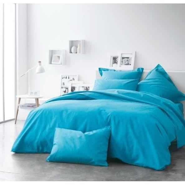 TODAY Drap plat 100% coton - 240x300 cm - Mer du sud