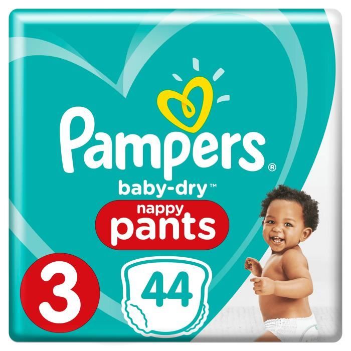 Pampers Baby Dry Pants Taille 3 6 11 kg 44 Couches Culottes