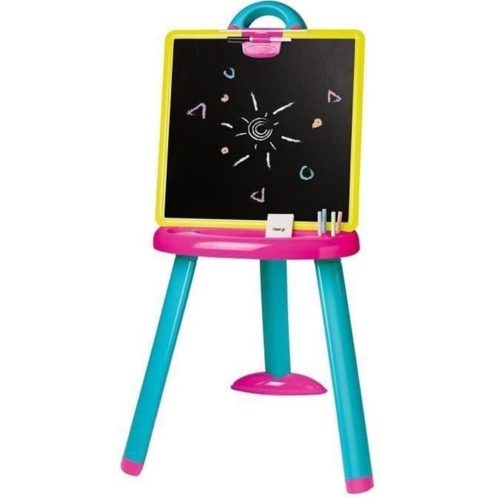 SMOBY Tableau Plastique Rose + Accessoires