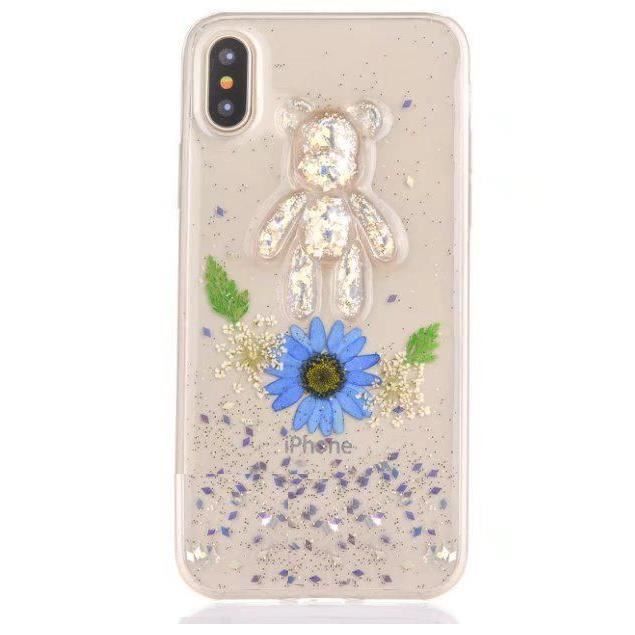 coque iphone 8 fleur bleu