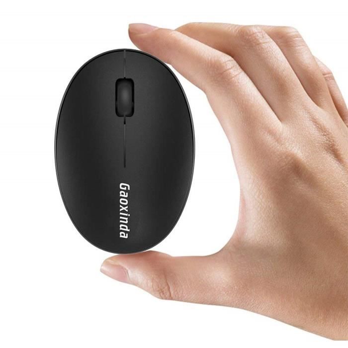 Mini Petite souris sans fil rechargeable souris d'ordinateur, 2,4 GHz