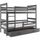 Lit superposé ERYK 160x80 GRIS + GRIS livré avec s