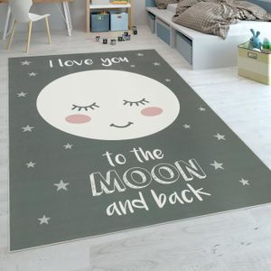 TAPIS Tapis Enfant Chambre Enfant Filles Lavable Étoiles