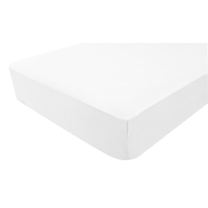 DOUX NID Drap-housse en jersey - Blanc - 70x140 cm