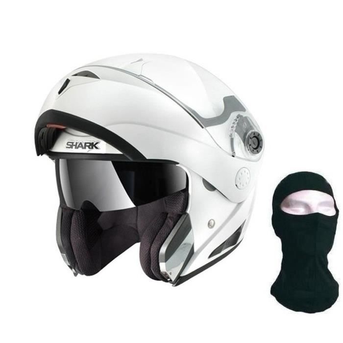 SHARK Casque modulable Openline blanc + Cagoule