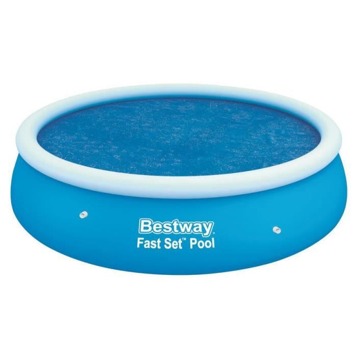 BESTWAY Bâche solaire Ø 210cm pour piscine Fast Set Pool ronde Ø 244cm