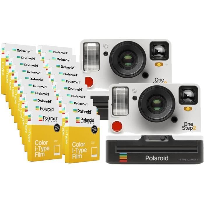 Pack Evénement : 2 Polaroid OneStep2 - Avec Viseur - Appareil photo instantané - Blanc + 160 Films