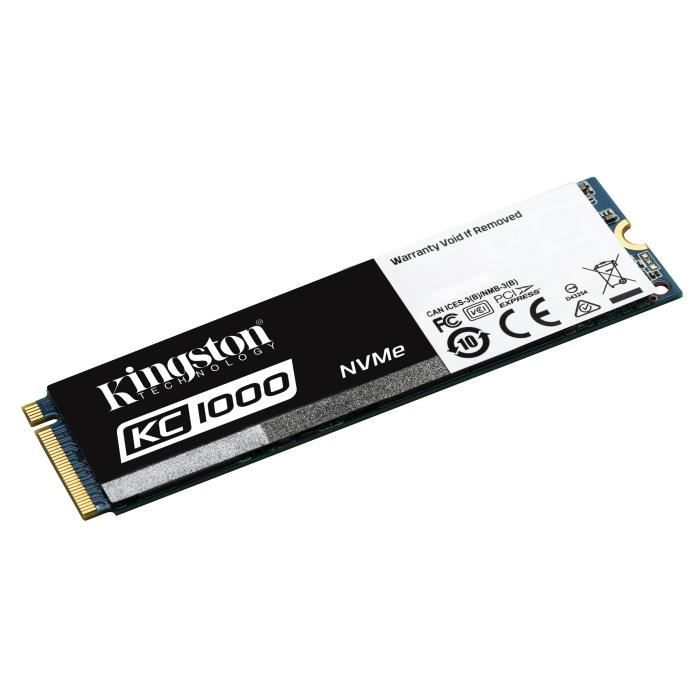 SSD Kingston KC1000 960 Go - NVMe - format M.2 (2280) - SKC1000/960G