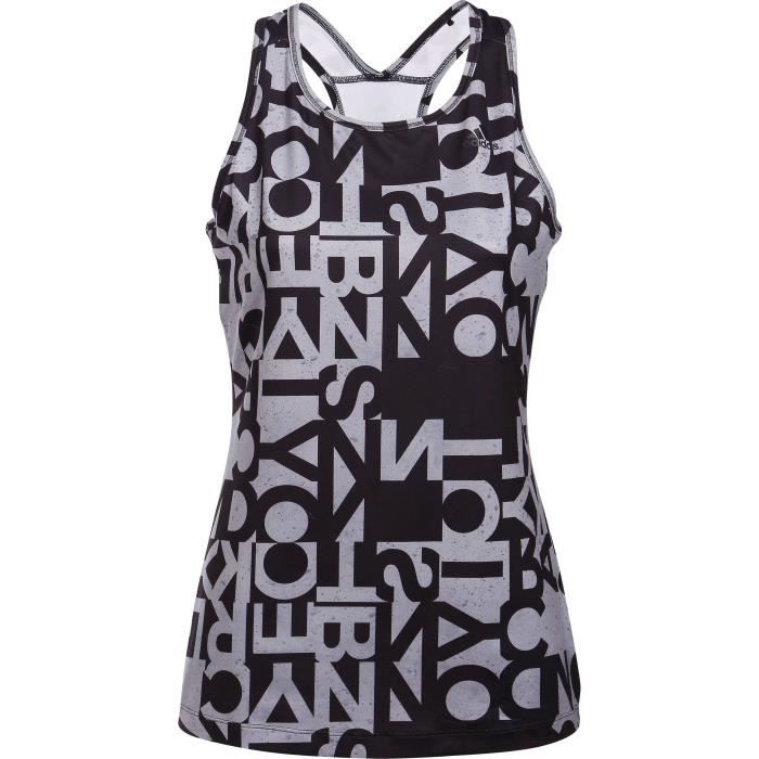 Débardeur Aop Tank - Femme - Noir et gris