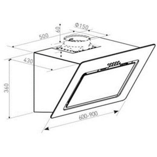  CVMAD60N-Hotte murale evacuation / recyclage-3982