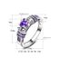 Bijoux Femmes Mode Argent Violet Zircon Taille 7 Bague De Mariage