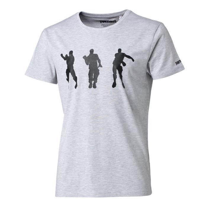 Fortnite T Shirt Manches Courtes Gris Chine Homme Achat Vente T - fortnite t shirt manches courtes gris chine homme