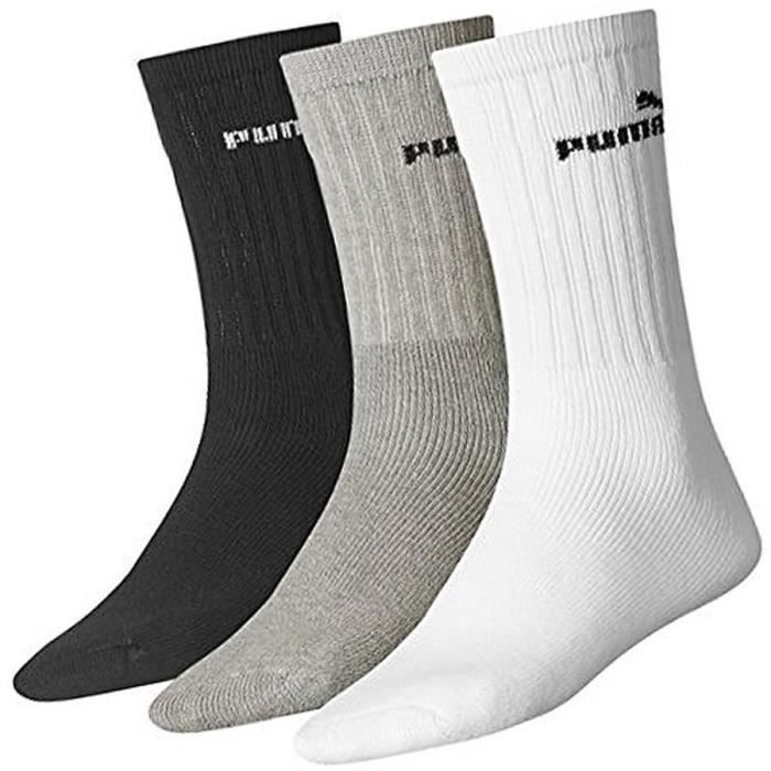 PUMA Lot de 3 Paires de Chaussettes Homme