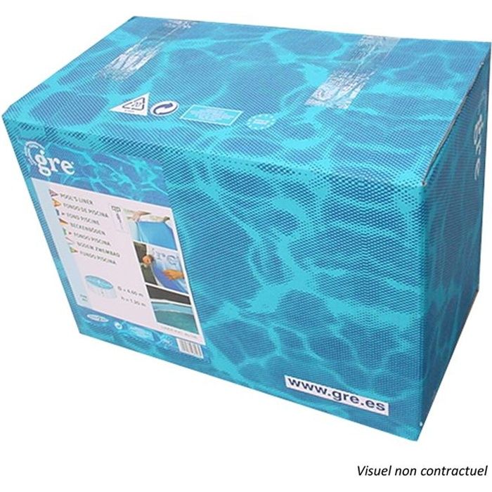 GRE Liner pour piscine ovale 610x375 cm h120 cm - Bleu