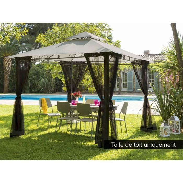 Toile de toit pour tonnelle Hespéride Fogo 3 x 3 m Achat