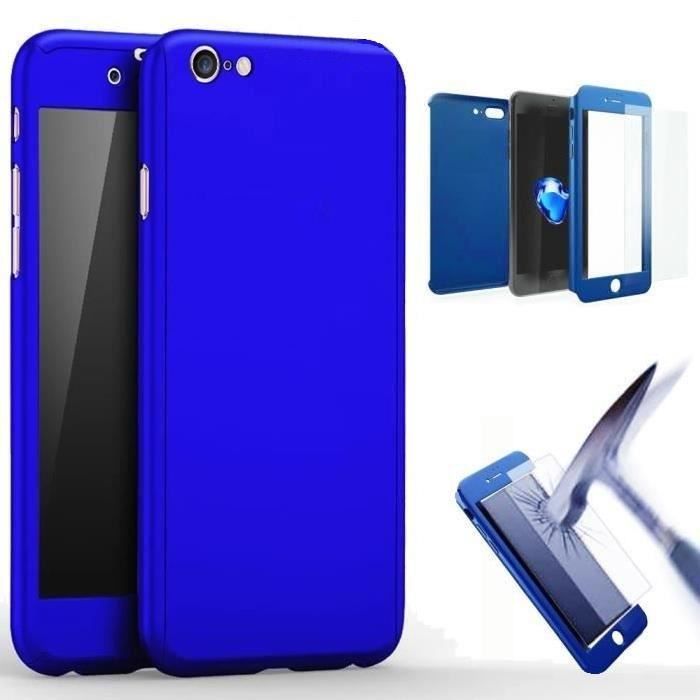 coque iphone 8 plus bleu metallique
