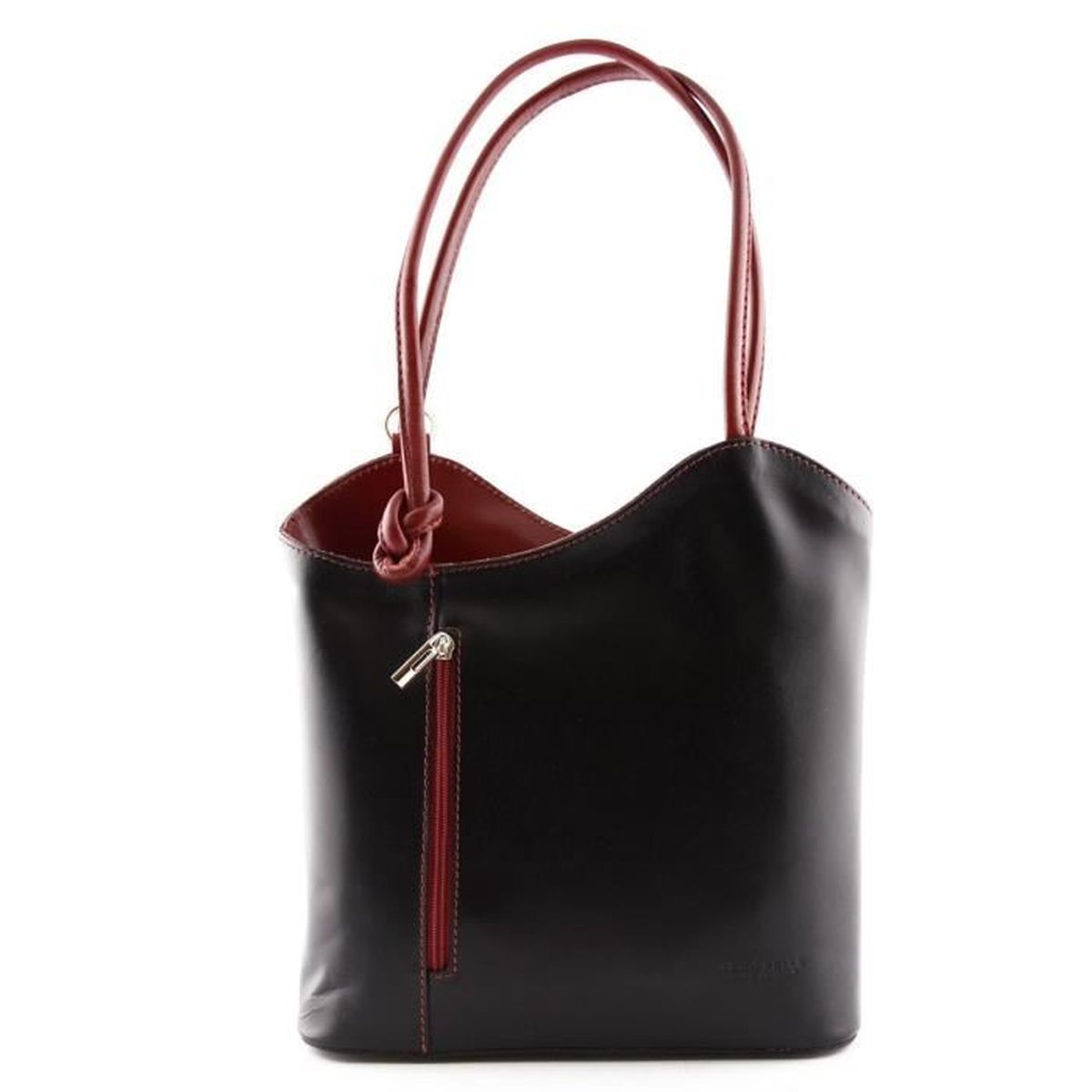 Maroquinerie Rouge Sac Cuir Noire À Fait En Couleur Bandoulière hdotsxBQrC