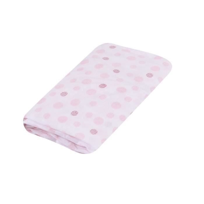 DOUX NID Drap-housse blanc - imprimé Pois Birdy 60x120 cm
