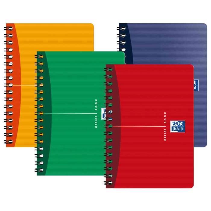 OXFORD Carnet reliure intégrale - 9 x 14 cm - 180 pages - Petits carreaux Office Essentials