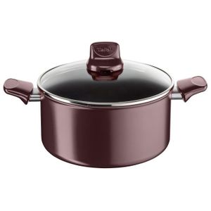 TEFAL DARK RUBY Ind Faitout C4024612 24cm Tous feux dont induction