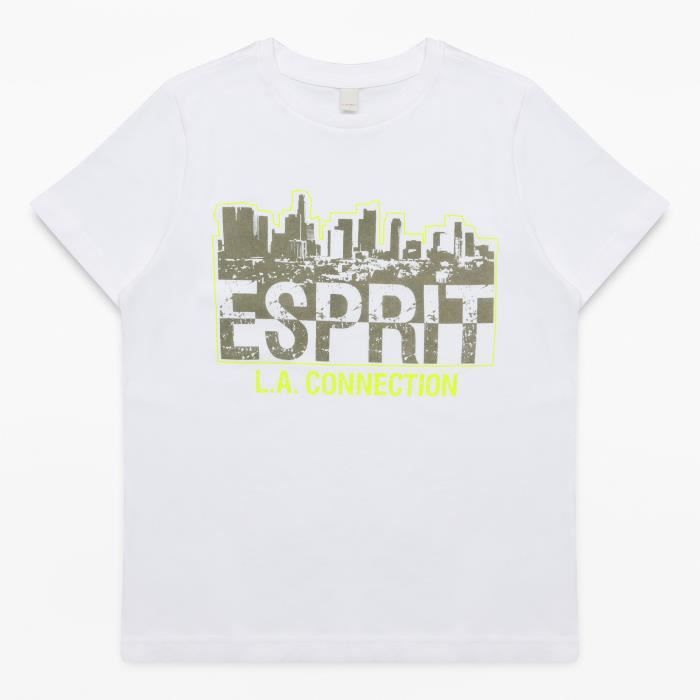 ESPRIT T-Shirt Blanc et Vert Enfant Garçon