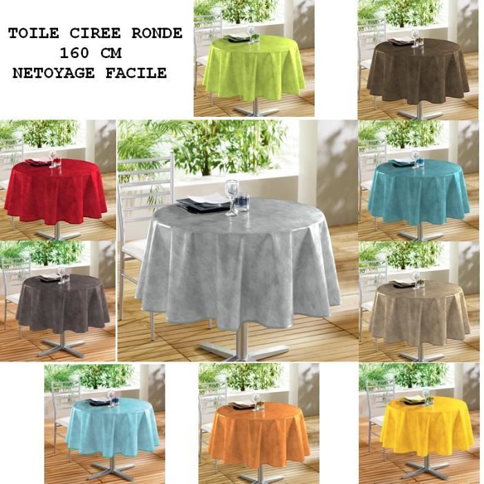 Nappe - Toile cirée ronde unie - diametre 160 c… - Achat ...