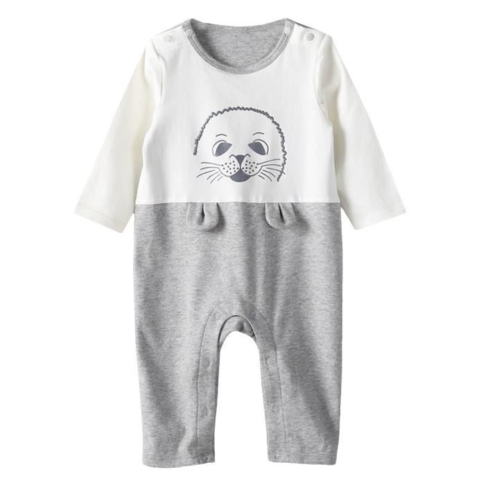Combinaison Bébé Hiver Avec Capuche - Pyjama Chaud Unisexe 6 Mois à 3 Ans - Pieds Couverts Et Double Fermeture éclair