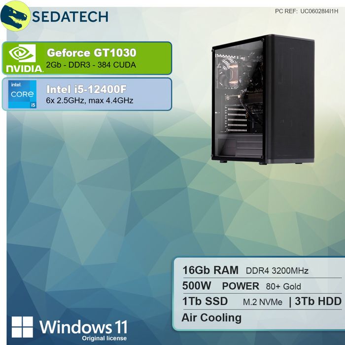 PC Gamer, Intel i5, GT 730, 480 Go SSD, 2 To HDD,1