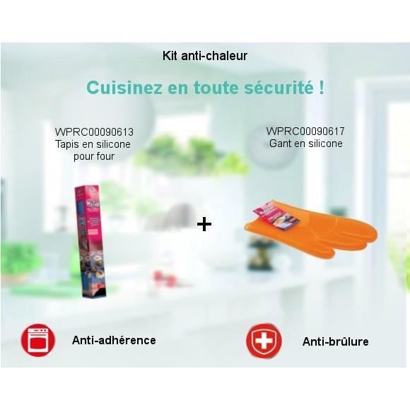 Pack Kit Anti-chaleur - Tapis en silicone pour four + Gant en silicone