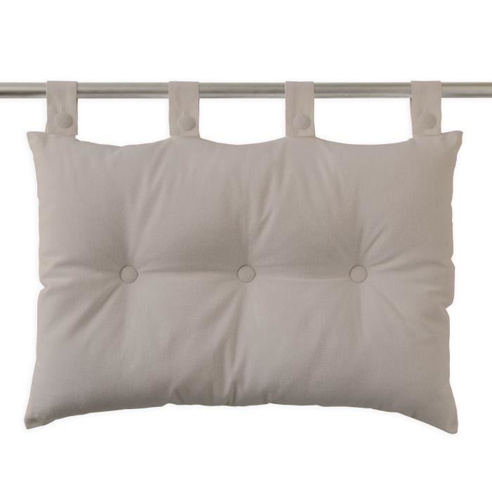 TODAY Coussin tête de lit 100% coton - 50 x 70 cm - Beige mastic