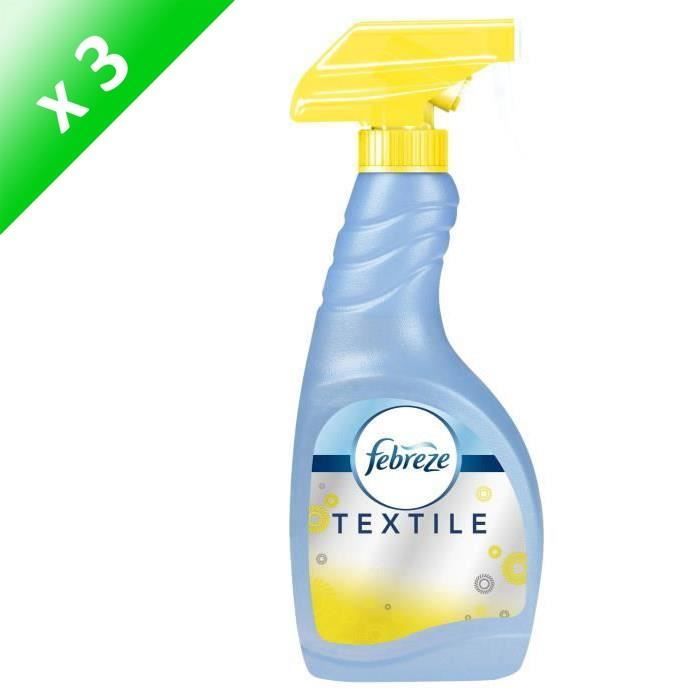 FEBREZE Lot de 3 désodorisants textile - Antiallergènes - Spray de 500 ml