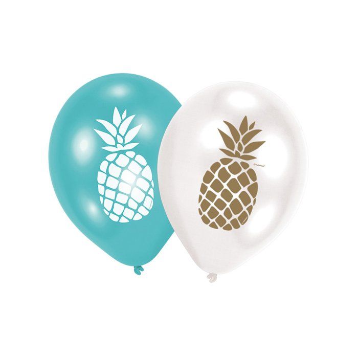 AMSCAN Lot de 6 Ballons Ananas 27,5 cm 11\