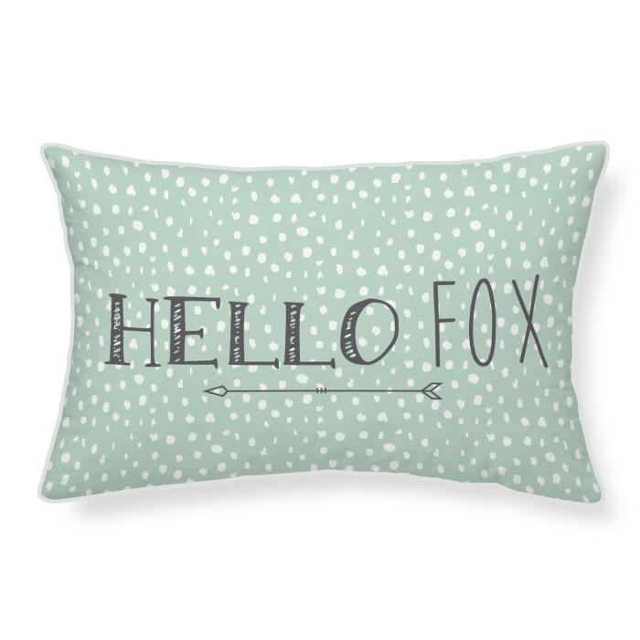TODAY Coussin 100% coton Hello Fox - 30x50 cm