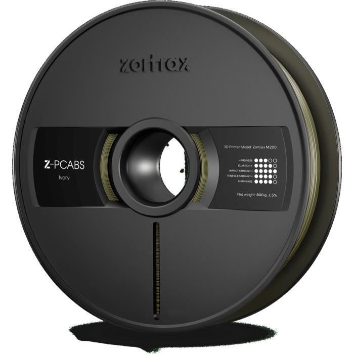 ZORTRAX Filament pour Imprimante 3D Z-PC-ABS M200 - Ivoire - 800g