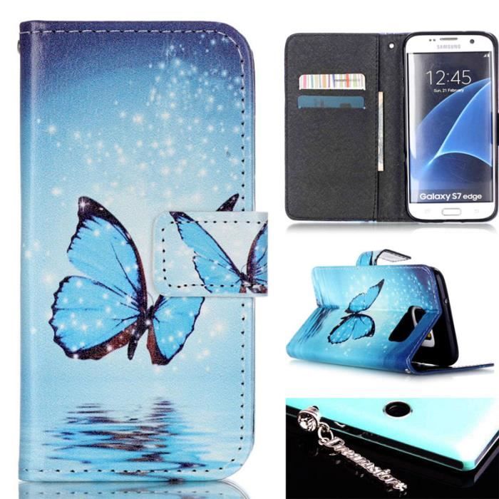 coque samsung s7 edge papillon bleu coque samsung s7 edge papillon bleu